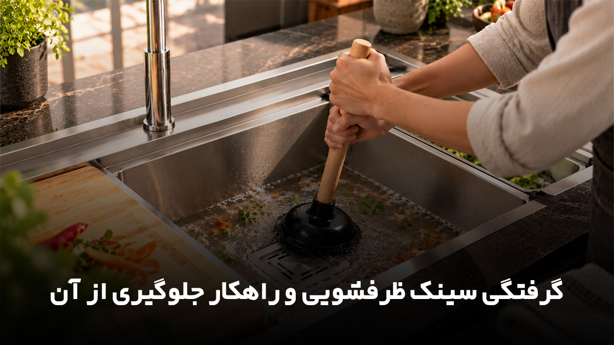 گرفتگی سینک ظرفشویی و روش‌های جلوگیری از مسدود شدن لوله فاضلاب آشپزخانه