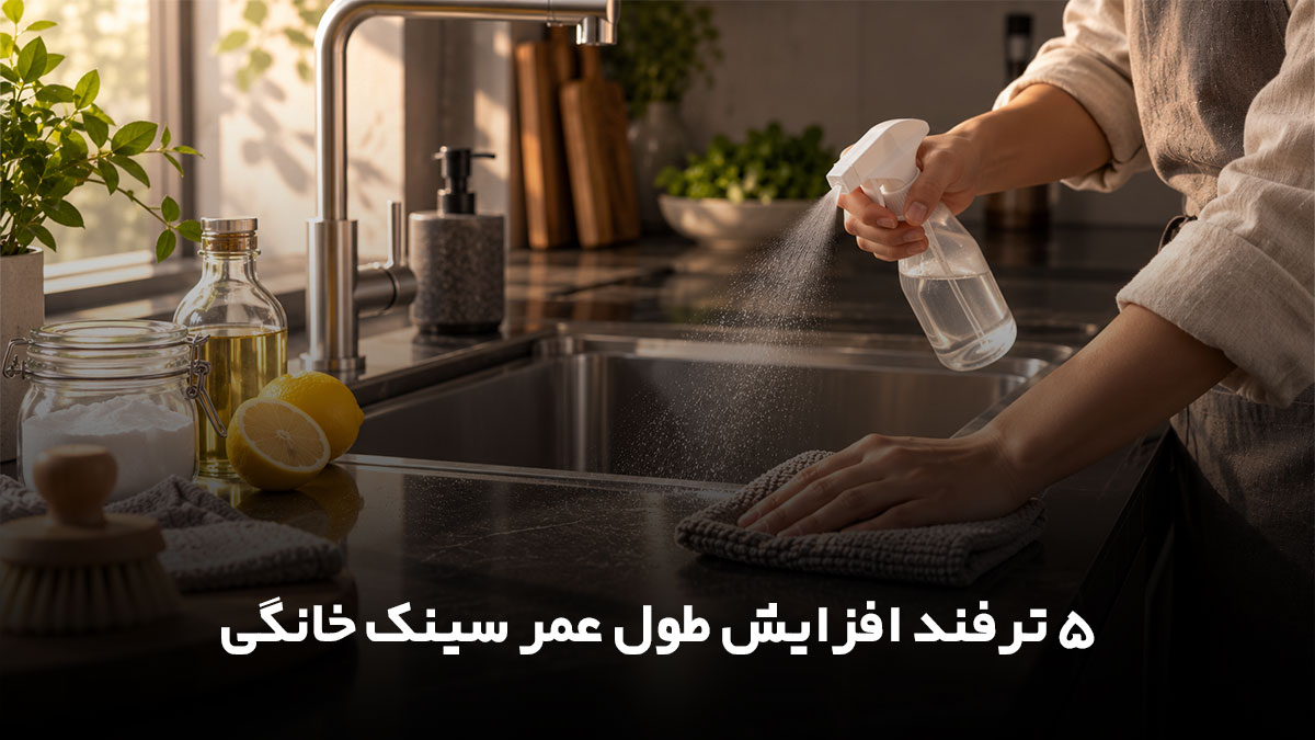 روش‌های مراقبت و نگهداری از سینک ظرفشویی برای افزایش دوام و جلوگیری از خط و خش و زنگ‌زدگی